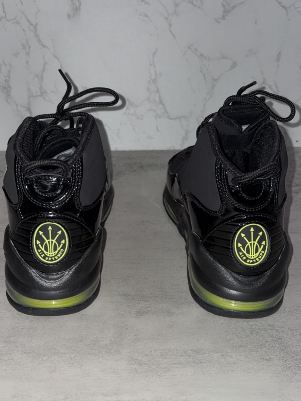 MENS Nike Shox TL Air - Black with Neon Green Accents - Picture 4 of 6